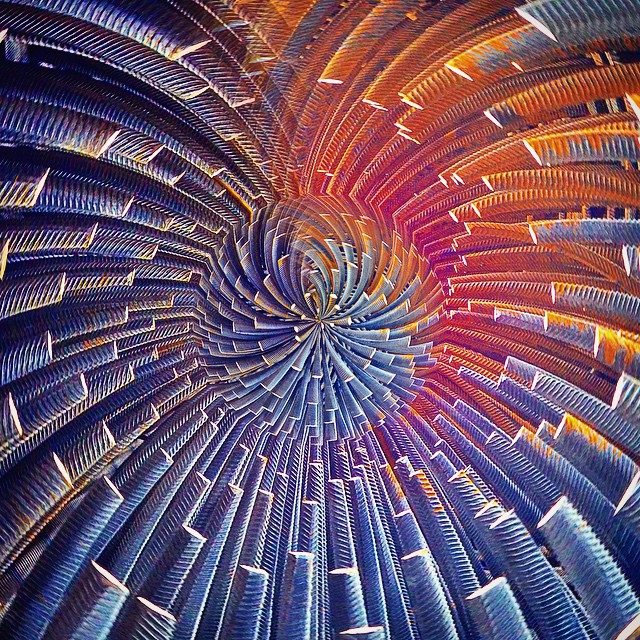 colorful geometric spiral pattern