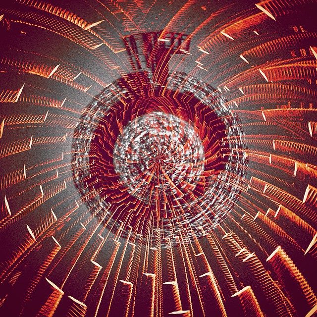 Concentric circuitry abstract design