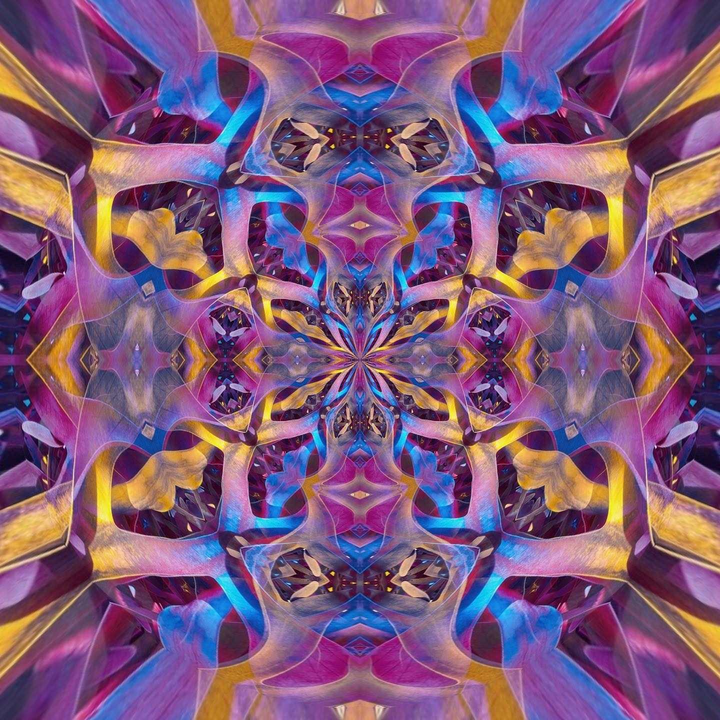 vibrant kaleidoscopic abstract pattern
