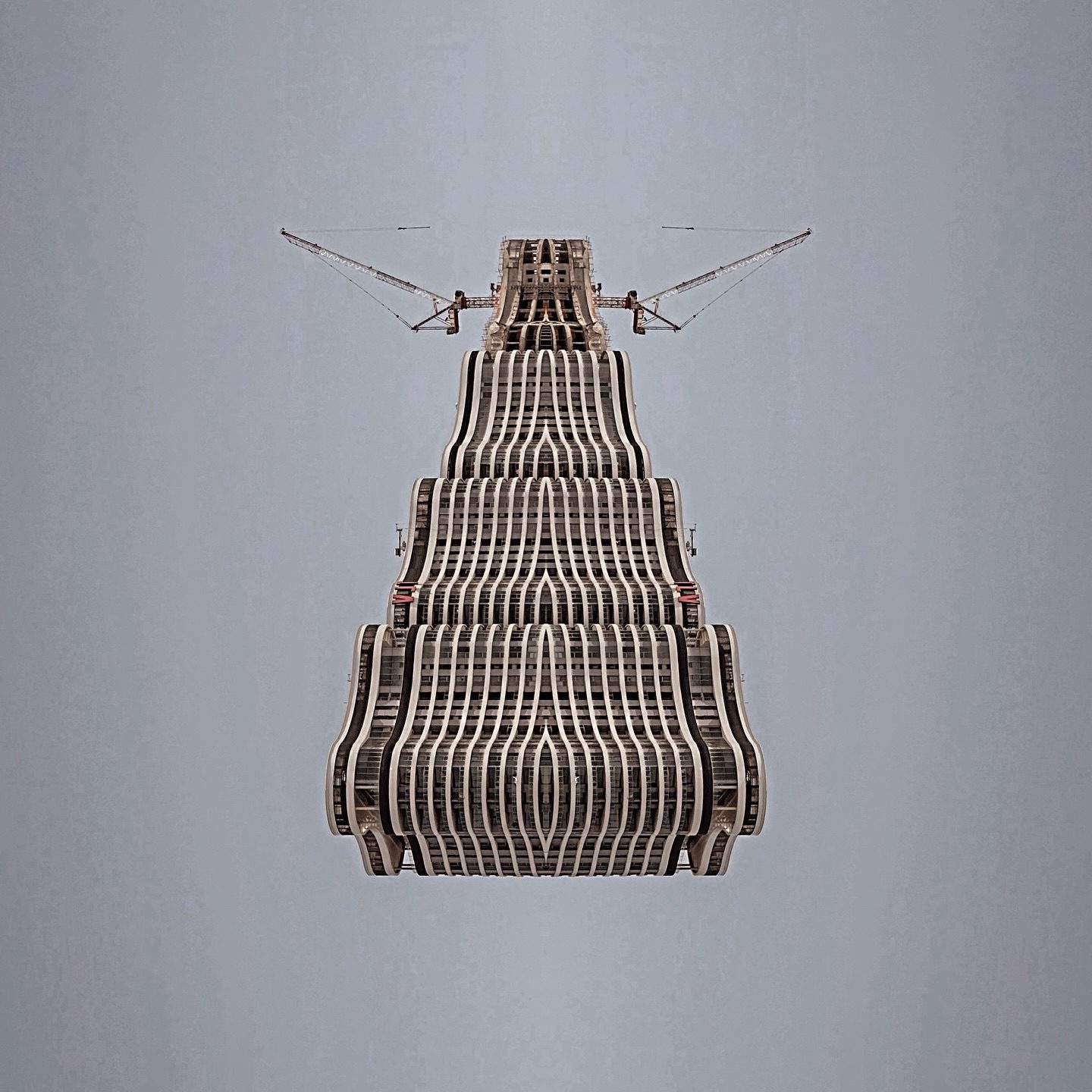 geometric patterned skyscraper