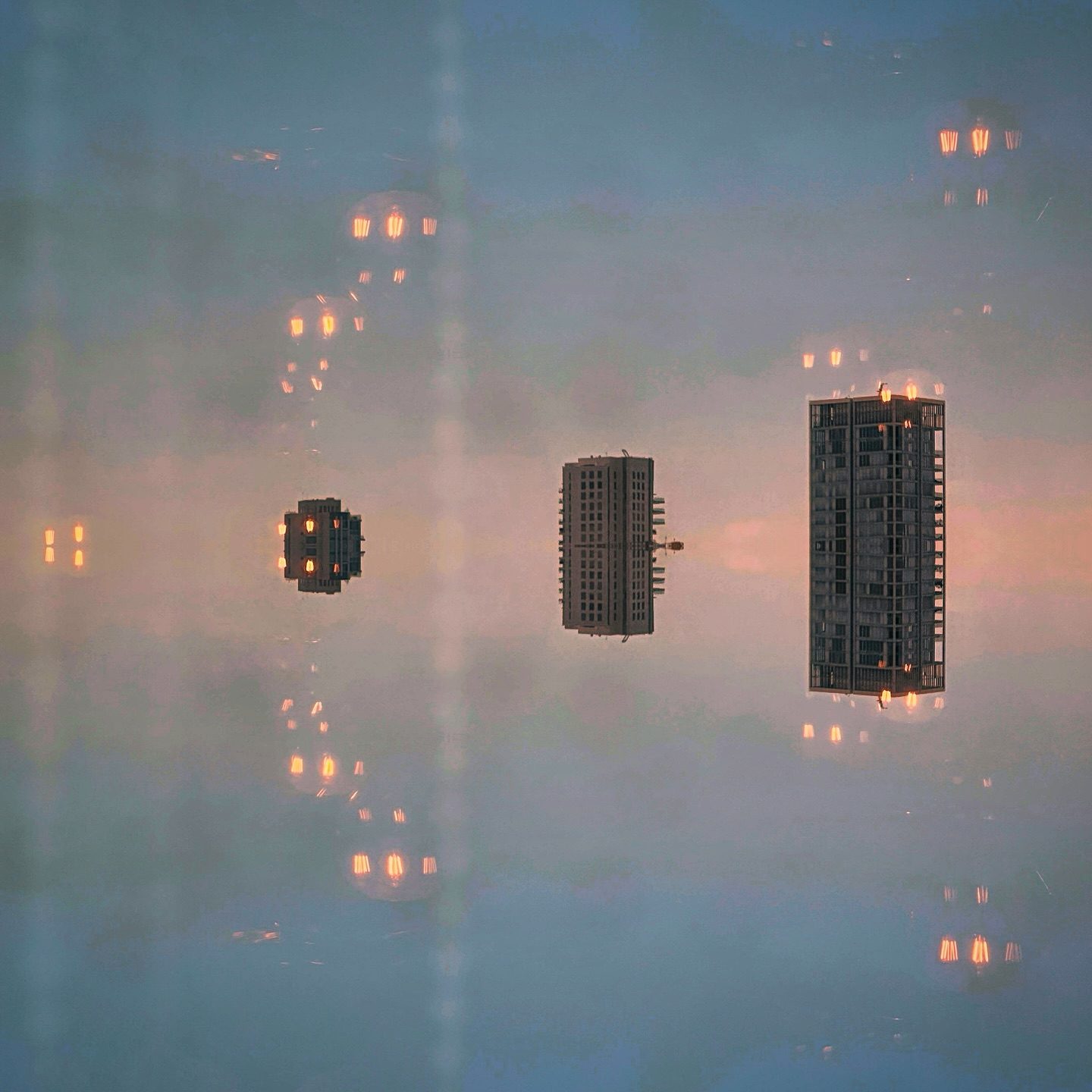 floating skyscrapers in sky