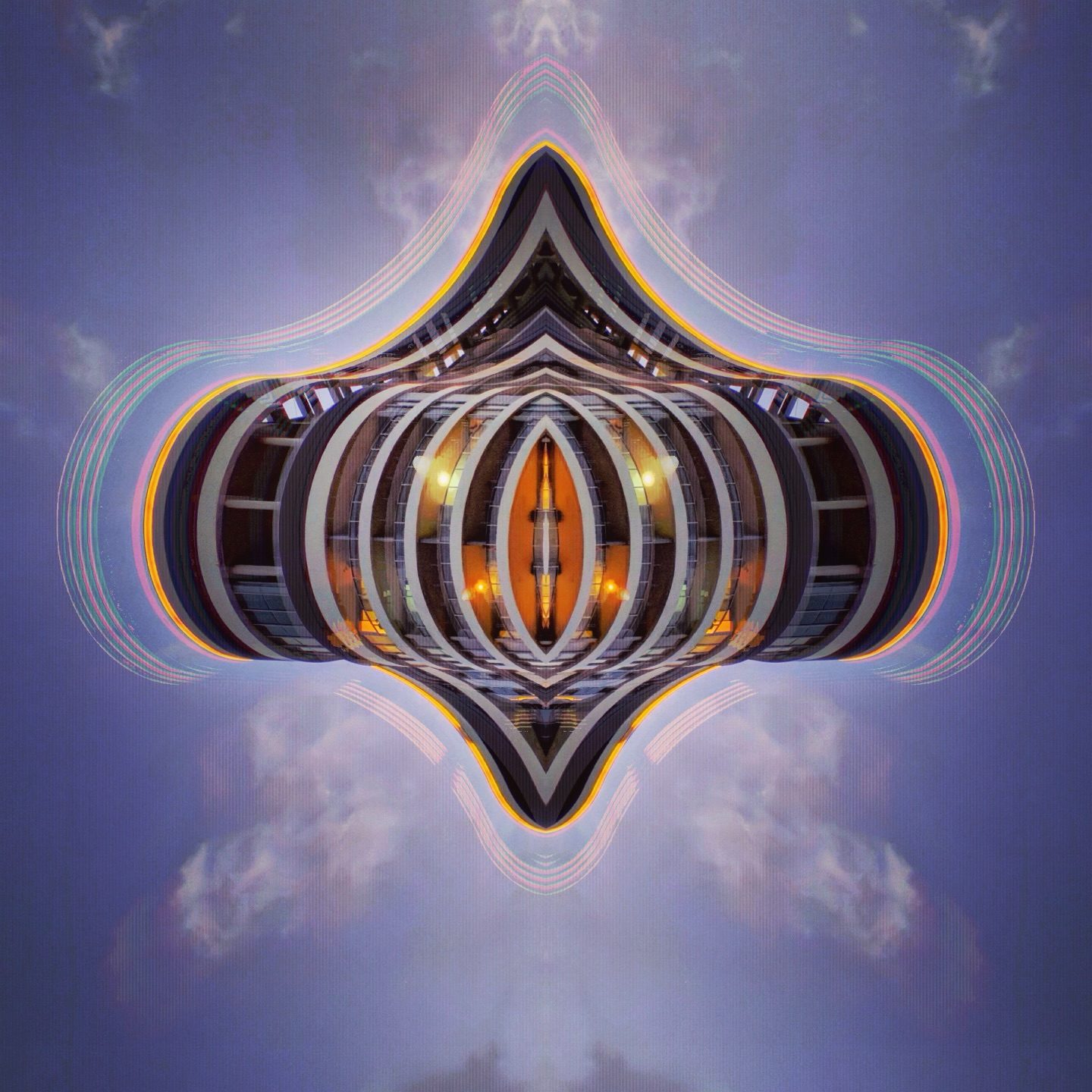Abstract mirrored architectural pattern